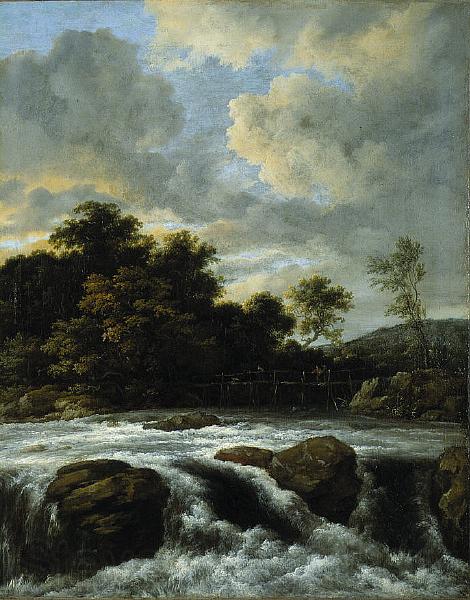 Jacob Isaacksz. van Ruisdael Landscape with Waterfall France oil painting art